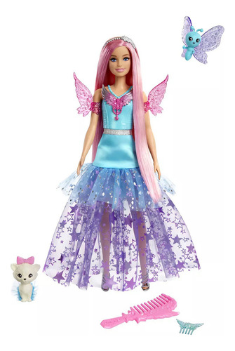 Muñeca Figura Barbie A Touch Of Magic Malibú Cabello Rosa