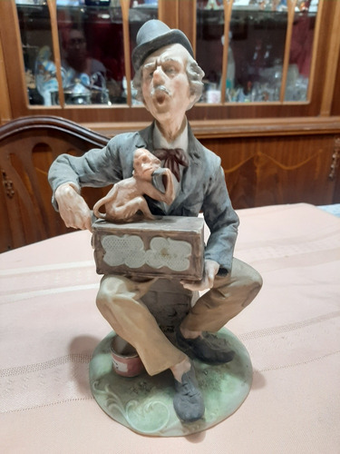 Figura Escultura En Porcelana Capo Di Monti Firmado Picci