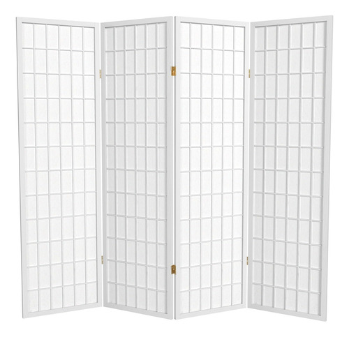 Wp60-wht-4p Pantalla Plegable, 4 Paneles, Color Blanco