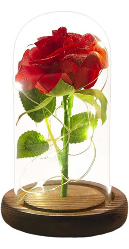 Rosa De Bella Y Bestia, Rosa De Seda Roja Que Dura Siem...