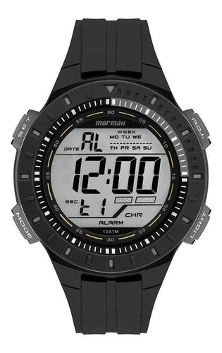 Relógio Mormaii Wave Digital Masculino - Mo3620aa/8y Cor da correia Preto Cor do bisel Preto