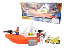 Comprar Barco De Rescate Con Muñecos Y Accesorios 46x20x12cm