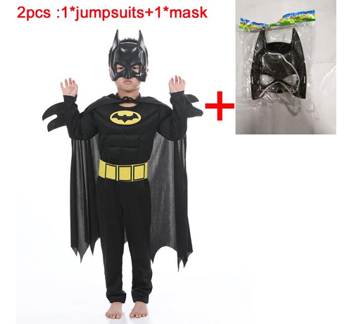 Mask Cape Para Niños, Traje De Murciélago Con Disfraz De Cos