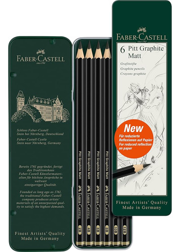 Juego De Lápices Faber-castell Pitt Graphite Matte, Lata Met