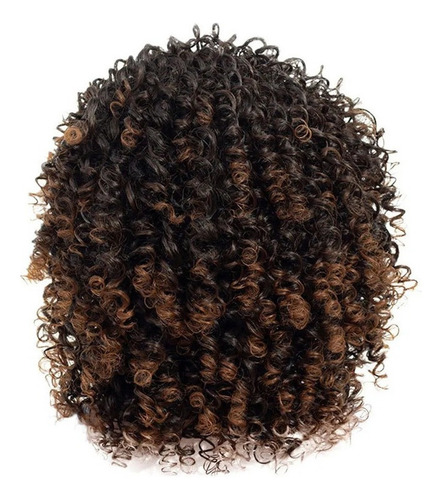 Peluca De Cabello Mezclado Afro Rizado Gris A