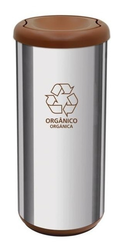 Imagen 6 de 10 de Tacho Cesto Reciclaje Acero Inoxidable 40 Lts Tramontina