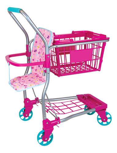 Carrito De Compras Con Muñeca De Bebé De 16