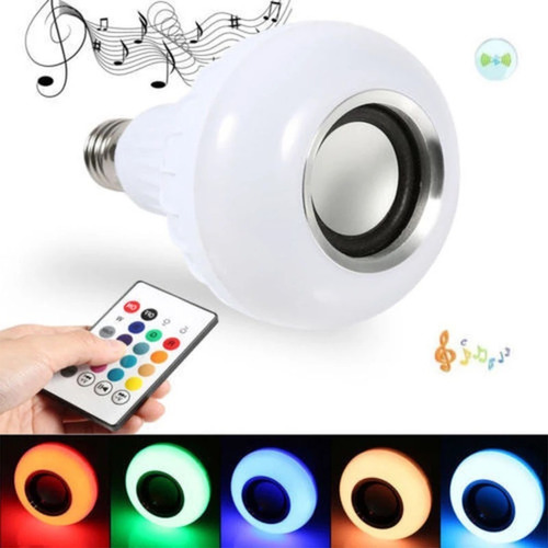 Lâmpada De Led Rgb Bluetooth Música Controle Remoto Cor da luz RGB COLORIDA 110V/220V