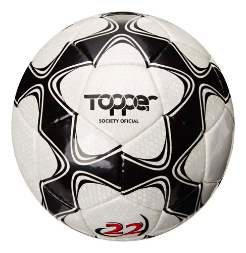 Bola De Futebol Society Slick 22 Tamanho 5 Costurada À Mão Topper