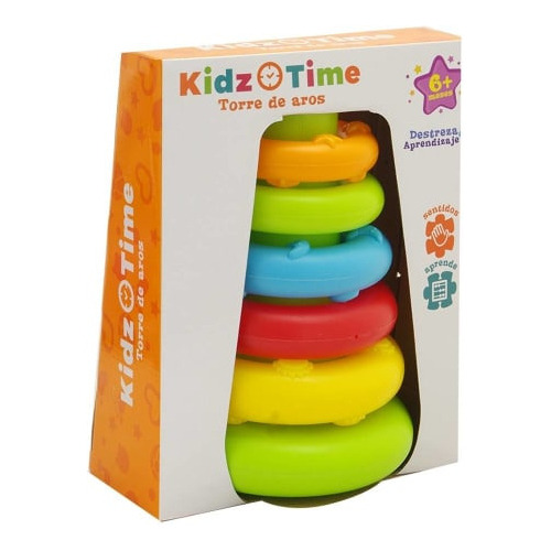 Juguete Torre De Aros Kidz Time Para Bebés De 6 Meses