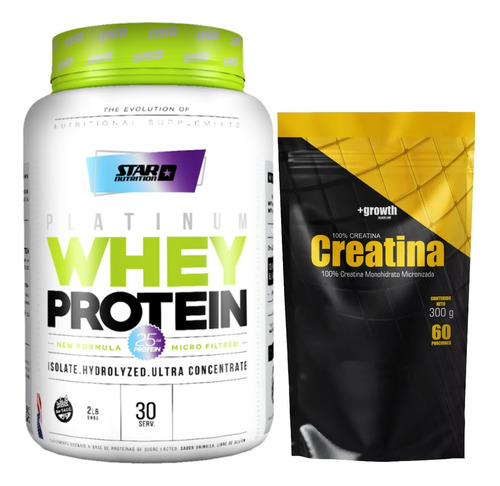 Platinum Whey Protein 1 Kg Star Nutrition Y Creatina 300 Grs