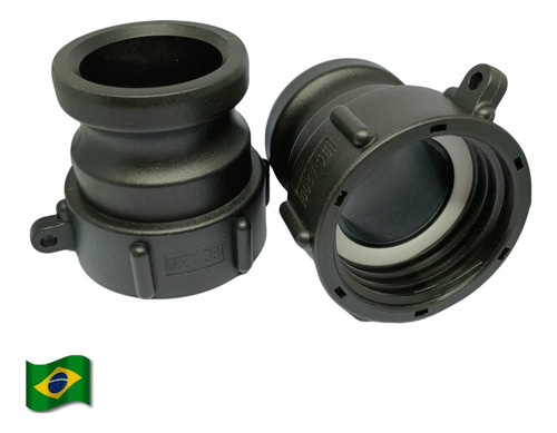 Conexão Adaptador Container Ibc Redução 3/4, 1/2, 1 Ou 2 Pol Item 8 - 2 Polegadas Camlock