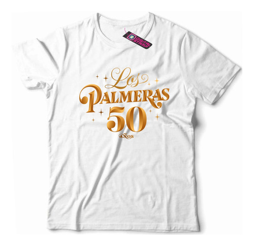 Remera Los Palmeras 50 Años Cumbia 1 Dtg Premium
