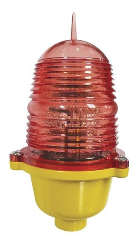 Lampara Obstrucción Led Color Rojo Interruptor Solar Incl.