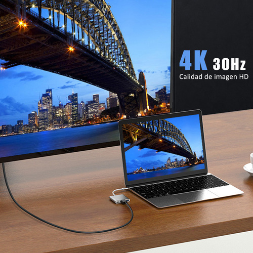 Tipo C A Hdmi 4k Hub Convertidor Hub Usb3.0 3 En 1 Adaptador