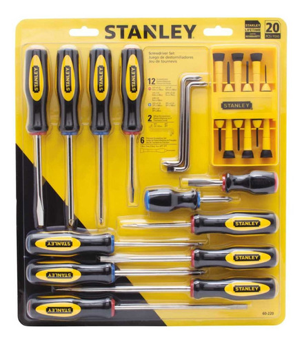 Juegos De Destornilladores De 20pz Stanley 60-220