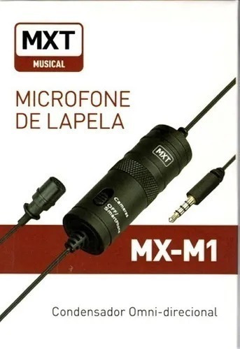 Imagem 3 de 7 de Microfone Lapela Condensador Mx-m1 Profissional C/ Bateria