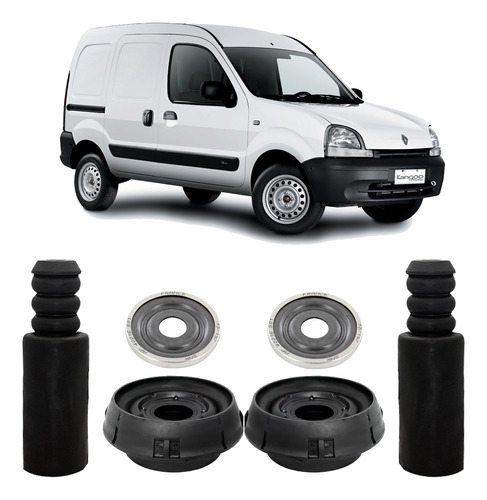  Kit Batente De Amortecedor Dianteiro Kangoo 01 Até 16 