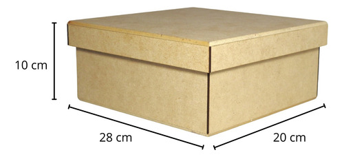 10 Cajas De Mdf 3 Mm 28x20x10 Cm