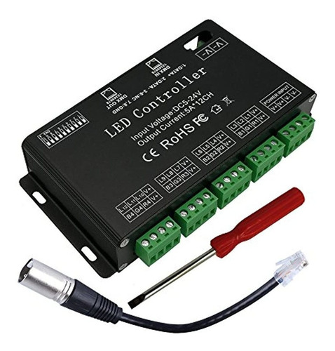 Controlador De Tiras Giderwel Dmx Pwm Dmx512 Rgb Para Tiras 