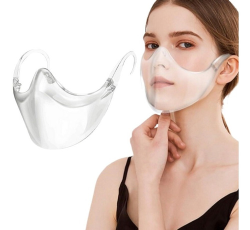 Mascara Protectora Facial Acrilico Patilla Plegable Barbijo