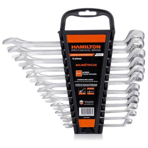 Set 12 Llaves Combinadas Milimetricas 8-19mm Hamilton Jcm12g