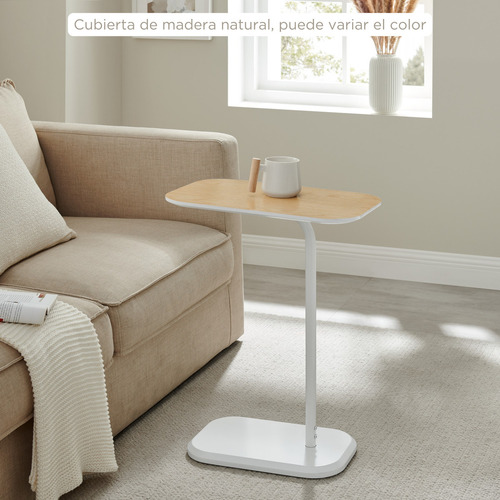 Mesa Auxiliar Minimalista De Centro Para Sala Adh-203589 Color Natural-bco