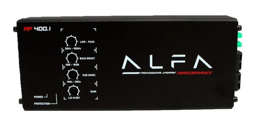 Amplificador Mini Alfa Ap400.1 Clase D Nano Subwoofer 400w
