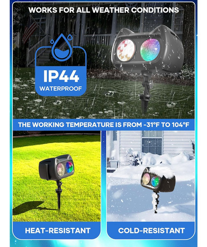 Halloween Navidad Proyector Luces Al Aire Libre Interior Negro