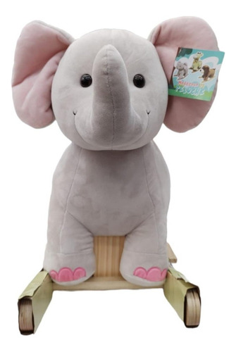 Mecedora Montable De Peluche Hugfun Varios Modelos Color Gris