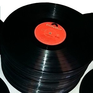 Lote Com 40 Discos De Vinil Para Decoração Ou Artesanato