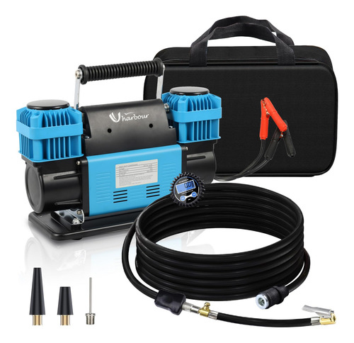 Compresor De Aire Dual 12v 10.6 Cfm Con Medidor