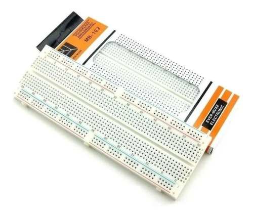 Protoboard 830 Pontos Arduino Mb102 Breadboard Esp Raspberry