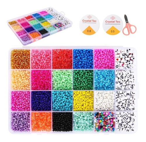 Kits Para Hacer Pulseras - Manualidades Mostacillas 20 Color