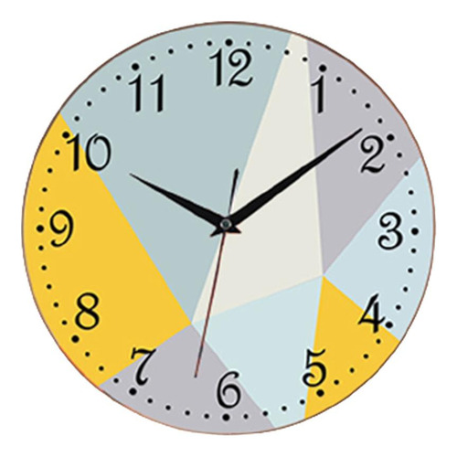Reloj De Pared Decorativo De 12 Pulgadas Con Geometría
