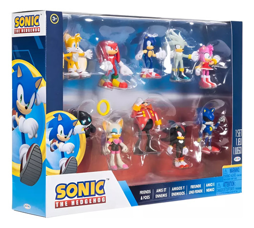 Sonic Amigos Y Enemigos Set 10 Figuras Incluye A Shadow