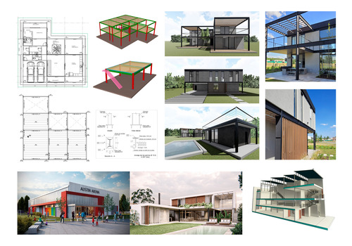 Planos Y Proyectos De Casas / Arquitectura / Estructuras