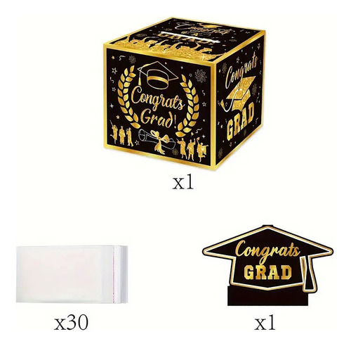Caja De Regalo Con Dinero Para De Graduación En 3d, E