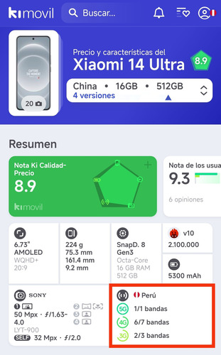 Xiaomi 14 Ultra 256 + 12 Gb Ram, 06 Pagos Sin Interés