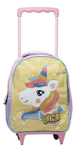 Mochila Carro Lsyd Unicornio 12'' Jardin Infantes Niño Kids