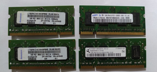 Memoria Sodimm Ram 1 Gb Pc2 5300 667mhz Kit 4 Unid. Usada