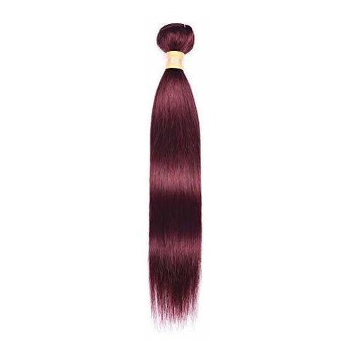 Wome Burgundy Bultos Pelo Humano 8a Grado Peruvian J93k8