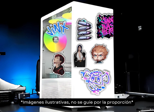 Sticker Arcane League Of Legends Lol Pegar En Móvil Pc X10