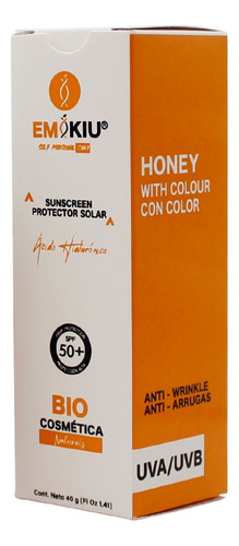Protector Solar Facial Spf 50 Emikiu Con Color Honey 40g