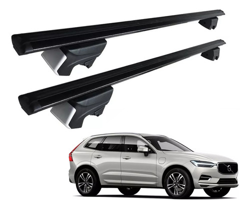 Rack Bagageiro Travessa Teto Eqmax Preto Volvo Xc 60 2012