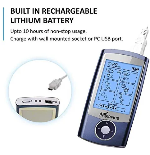 Medvive - Unidad Tens Recargable, Aprobado Por La Fda, Con 1