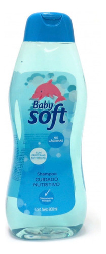 Shampoo Baby Soft Babysoft Cuidado Nutritivo Azul X 800 Ml