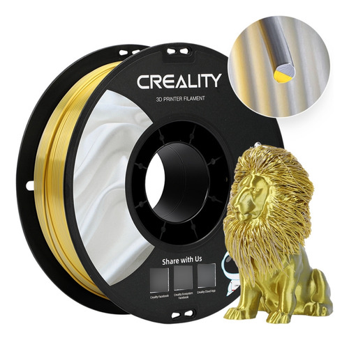 Filamento Creality Crsilk Pla Duo-bicolor Várias Cores 1kg