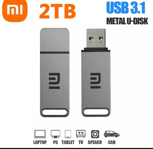 Pendrive Xiaomi Metalizado 2tb Usb Con Adaptador Tipo C