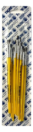 Kit Pincel Tigre Redondo 266 Nº2 Pelo De Pônei C/12 Unidades